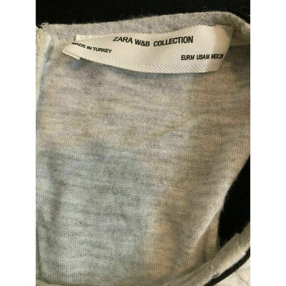 zara wb collection Womens Gray Black Crew Neck Tank Top Medium - Picture 5 of 5